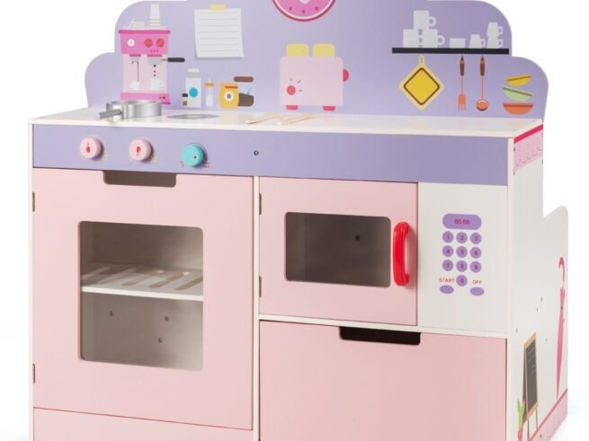 Children's Kitchen Wooden Educational Cooker Rotary Knobs Sound Effect
