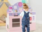 Children's Kitchen Wooden Educational Cooker Rotary Knobs Sound Effect