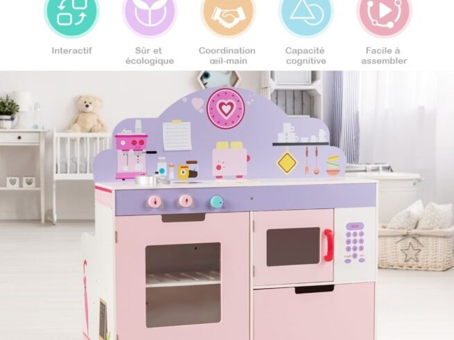 Children's Kitchen Wooden Educational Cooker Rotary Knobs Sound Effect