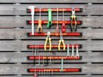 6 Magnetic Bars Steel Tool Holders 46 x 2.3 x 1.25cm