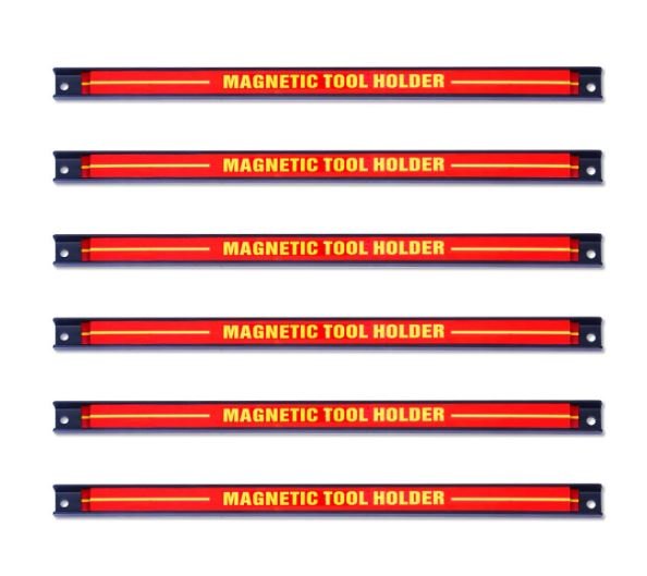 6 Magnetic Bars Steel Tool Holders 46 x 2.3 x 1.25cm