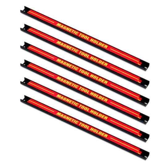 6 Magnetic Bars Steel Tool Holders 46 x 2.3 x 1.25cm