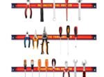 6 Magnetic Bars Steel Tool Holders 46 x 2.3 x 1.25cm