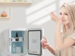 Mini Portable Makeup Fridge 10L LED Mirror Hot and Cold Mode