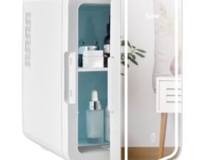 Mini Portable Makeup Fridge 10L LED Mirror Hot and Cold Mode