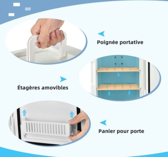 Mini Portable Makeup Fridge 10L LED Mirror Hot and Cold Mode