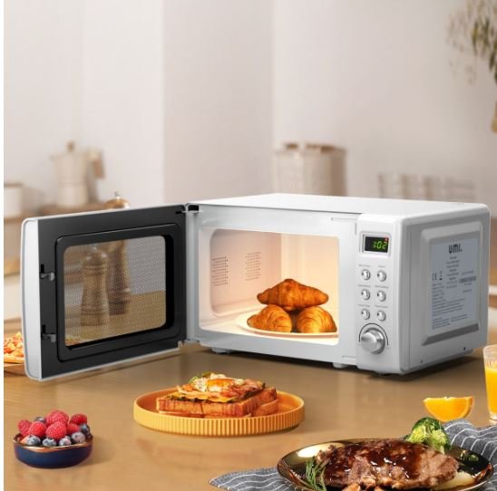 Microwave 20 L 700 W Retro Style 5 Levels 8 Menus 1H Timer