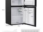 Compact Mini Fridge 90 L Separate Freezer with 2 Door Black