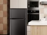 Compact Mini Fridge 90 L Separate Freezer with 2 Door Black