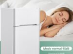 Compact Mini Fridge 90 L Separate Freezer with 2 Door White Color