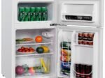 Compact Mini Fridge 90 L Separate Freezer with 2 Door White Color