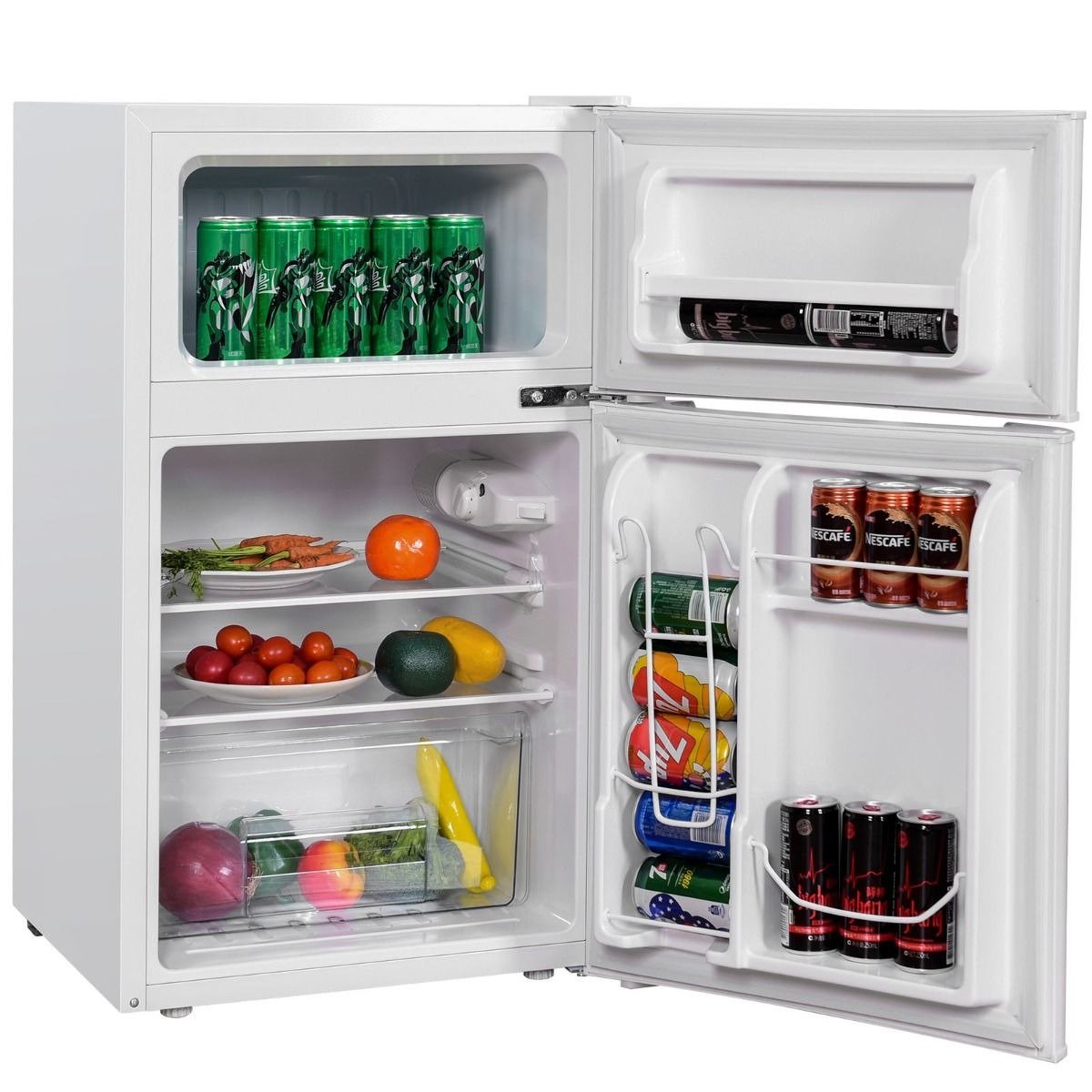 compact-mini-fridge-90-l-separate-freezer-with-2-door-white-color