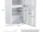 Compact Mini Fridge 90 L Separate Freezer with 2 Door White Color