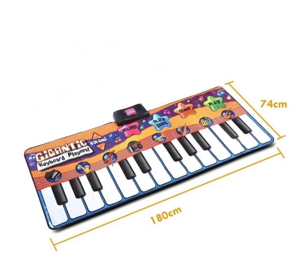 Piano Musical Mat Foldable Scalable Dance Mats 180 x 74CM