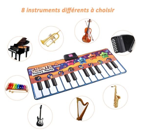 Piano Musical Mat Foldable Scalable Dance Mats 180 x 74CM