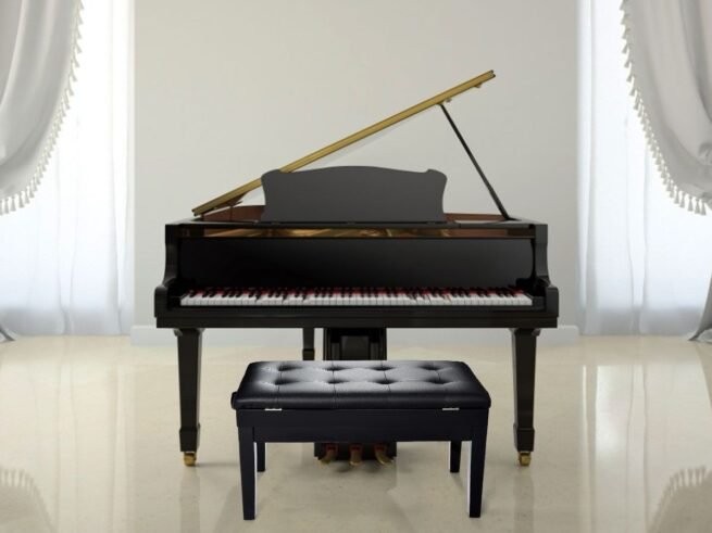 Solid Wood Piano Stool/Bench Height Adjustable Storage Box