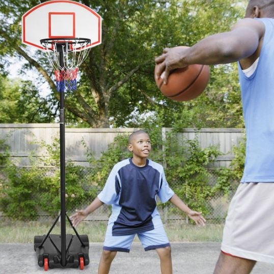 Portable Basketball Hoop Adjustable 1.785m – 2.08m Indoors Outdoors
