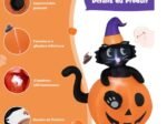 Inflatable Halloween Pumpkin Black Cat Decoration LED Lights 150 cm