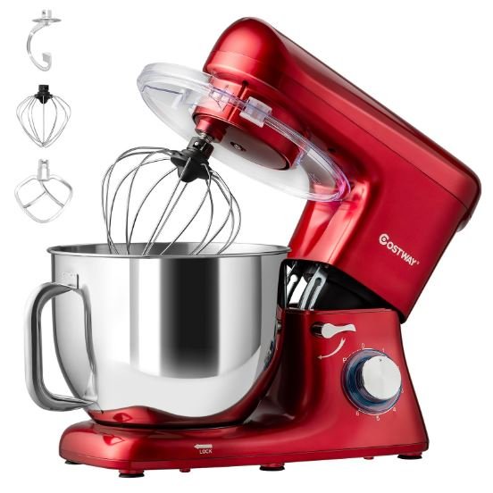 Food Processor Stand Mixer 1400W 6 Speeds 7 Liters Steel Bowl