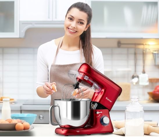 Food Processor Stand Mixer 1400W 6 Speeds 7 Liters Steel Bowl