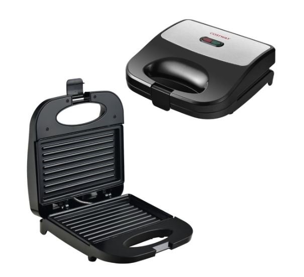 Sandwich Maker 750 W Electric Waffle Grill Panini Press for 2 Slices