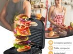 Sandwich Maker 750 W Electric Waffle Grill Panini Press for 2 Slices