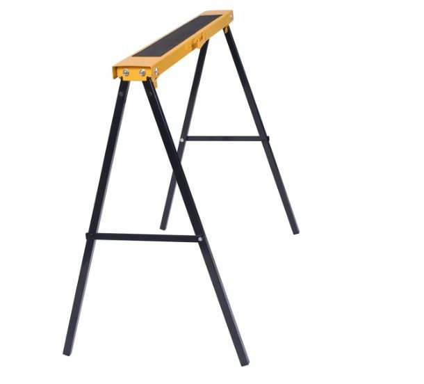 2 Foldable and Portable Metal Sawhorses Max Load 250kg 99.5x48.5x78cm