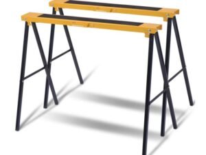 2 Foldable and Portable Metal Sawhorses Max Load 250kg 99.5x48.5x78cm