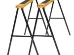 2 Foldable and Portable Metal Sawhorses Max Load 250kg 99.5x48.5x78cm