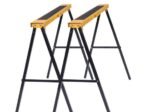 2 Foldable and Portable Metal Sawhorses Max Load 250kg 99.5x48.5x78cm