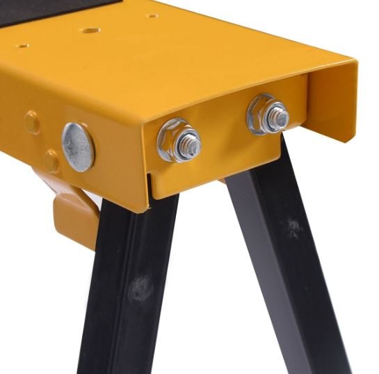 2 Foldable and Portable Metal Sawhorses Max Load 250kg 99.5x48.5x78cm