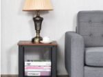 Industrial Side Table 2-Layer Bedside Table 40 x 40 x 45.5CM