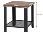 Industrial Side Table 2-Layer Bedside Table 40 x 40 x 45.5CM