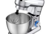 Food Processor 1300W Stand Mixer 4.5L Stainless Steel Bowl 8 Adjustable Speeds