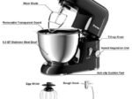 Food Processor 1300W Stand Mixer 4L Stainless Steel Bowl 6 Adjustable Speeds