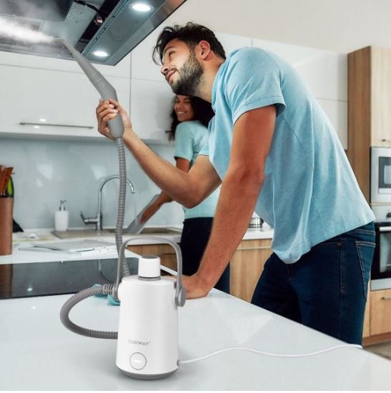 1000W Handheld Steam Cleaner with 10 Accessories and Safety Lock