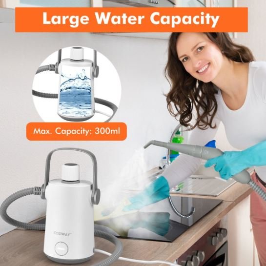 1000W Handheld Steam Cleaner with 10 Accessories and Safety Lock