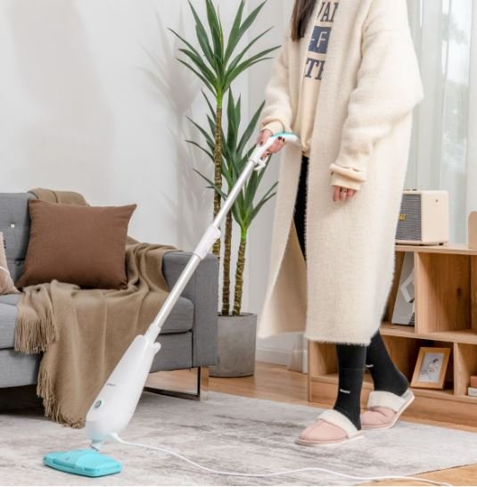 1300W Portable Steam Mop 250ml Water Tank 3 Accessories