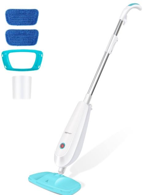 1300W Portable Steam Mop 250ml Water Tank 3 Accessories