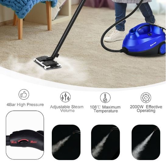 Multipurpose Steam Cleaning Mop 4.0 BAR 2000W 1.5 L Tank for Floor Carpet