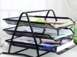 Metal Mail Bin 3 Tiers Storage Document Paper