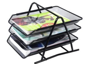 Metal Mail Bin 3 Tiers Storage Document Paper