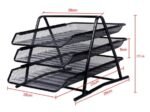 Metal Mail Bin 3 Tiers Storage Document Paper