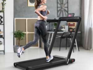 Foldable Treadmill 0.75HP Double LED Display APP ​​12 km/h Black