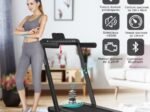 Foldable Treadmill 0.75HP Double LED Display APP 12 km/h Black