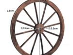 2 Wooden Wheels Vintage Decoration 76x76x3.5CM