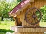2 Wooden Wheels Vintage Decoration 76x76x3.5CM