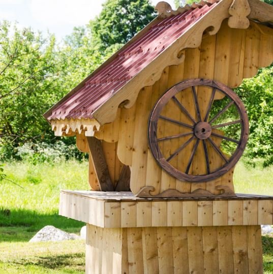 2 Wooden Wheels Vintage Decoration 76x76x3.5CM