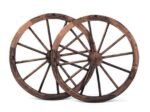 2 Wooden Wheels Vintage Decoration 76x76x3.5CM