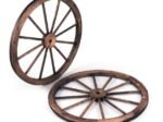 2 Wooden Wheels Vintage Decoration 76x76x3.5CM